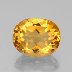 Citrino naturale giallo da 3,08 ct, taglio ovale, VS