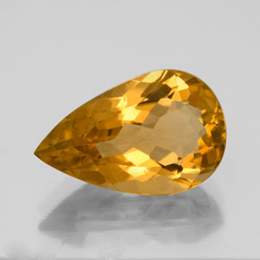Citrino naturale giallo da 3,83 ct, taglio a pera, VVS