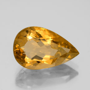 Citrino naturale giallo da 3,83 ct, taglio a pera, VVS