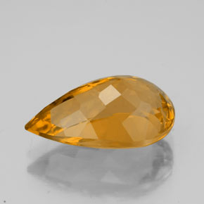 Citrino naturale giallo da 3,83 ct, taglio a pera, VVS
