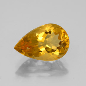 Citrino naturale oro da 2,55 ct, taglio a pera, VVS-VS