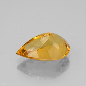 Citrino naturale oro da 2,55 ct, taglio a pera, VVS-VS