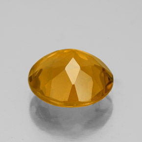 Citrino naturale giallo da 3,87 ct, taglio rotondo, VS