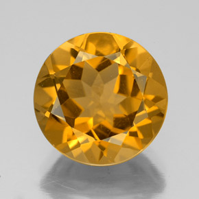 Citrino naturale oro da 5,52 ct, taglio rotondo, VVS
