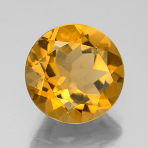 Citrino naturale oro da 5,52 ct, taglio rotondo, VVS