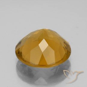 Citrino Medium-Light Orange-Gold  naturale da 4.95 ct, Rotondo, VVS-VS