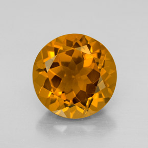 Citrino naturale giallo da 5,79 ct, taglio rotondo, VVS