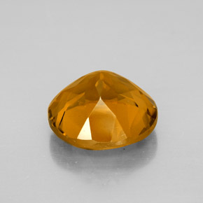 Citrino naturale dorato da 5,78 ct, taglio rotondo, VVS-VS