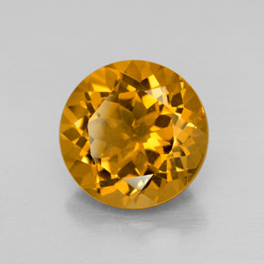 Citrino naturale oro da 5,54 ct, taglio rotondo, VVS