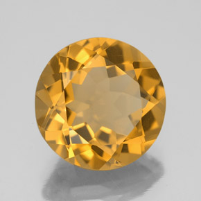 Citrino naturale dorato da 5,30 ct, taglio rotondo, VVS