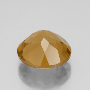 Citrino naturale dorato da 4,16 ct, taglio rotondo, VVS
