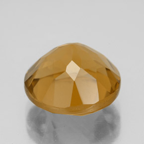 Citrino naturale giallo da 6,24 ct, taglio rotondo, VVS