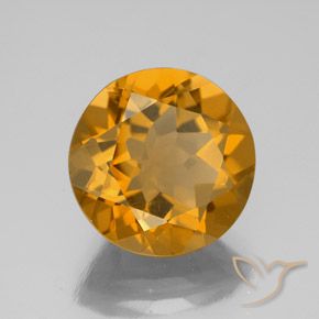 Citrino Arancio intenso-OroG naturale da 5.44 ct, Rotondo, VS