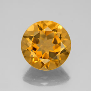 Citrino naturale oro da 4,30 ct, taglio rotondo, VVS