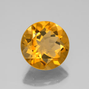 Citrino naturale oro da 4,30 ct, taglio rotondo, VVS