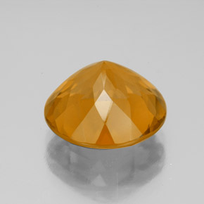 Citrino naturale giallo da 5,66 ct, taglio rotondo, VVS-VS