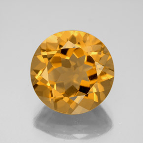 Citrino Arancio Scuro-Oro naturale da 5.91 ct, Taglio rotondo, VS