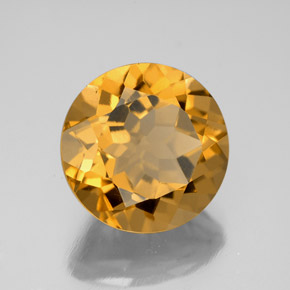Citrino Arancio Scuro-Oro naturale da 5.91 ct, Taglio rotondo, VS