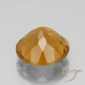 Citrino Arancio medio-chiaro-oroG naturale da 4.11 ct, Rotondo, VS