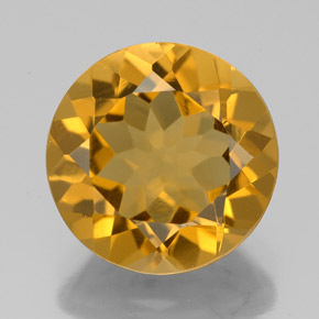 Citrino naturale dorato da 4,00 ct, taglio rotondo, VVS-VS
