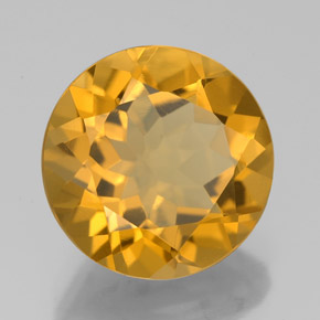 Citrino naturale dorato da 4,00 ct, taglio rotondo, VVS-VS