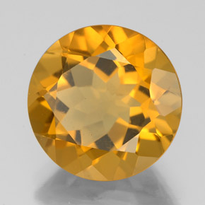 Citrino naturale dorato da 5,40 ct, taglio rotondo, VS