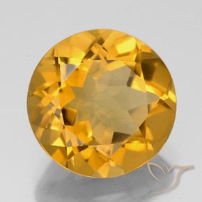 Citrino Dorato scuro naturale da 5.28 ct, Rotondo, VS