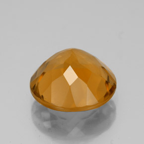 Citrino naturale giallo da 4,12 ct, taglio rotondo, VVS