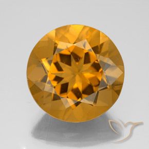 7.69ct Naturale Arancio-Oro Citrino, Rotondo, VS