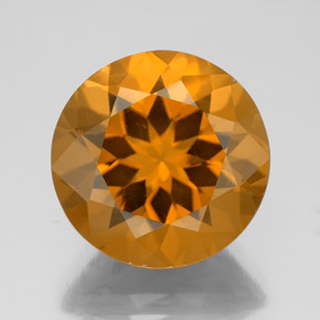 Citrino naturale giallo da 8,82 ct, taglio rotondo, VS