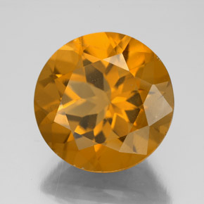 Citrino naturale giallo da 8,82 ct, taglio rotondo, VS
