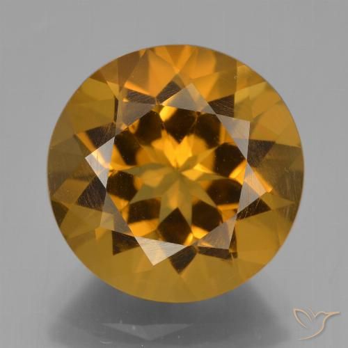 8.07ct Naturale Marrone dorato Citrino, Rotondo, VVS