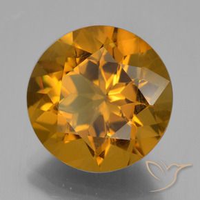 Citrino Marrone dorato naturale da 8.07 ct, Rotondo, VVS