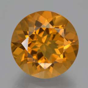 Citrino naturale dorato da 8,56 ct, taglio rotondo, VS