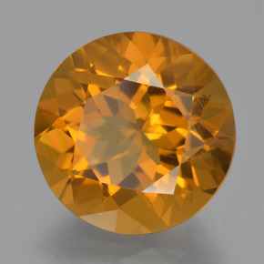 Citrino naturale dorato da 8,56 ct, taglio rotondo, VS