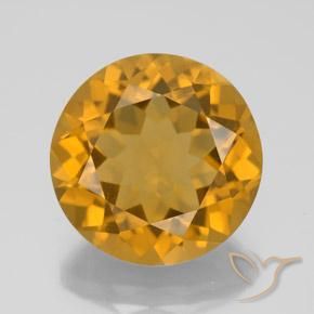 Citrino Arancio Dorato Profondo naturale da 8.08 ct, Taglio rotondo, VVS-VS