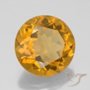 Citrino Arancio Dorato Profondo naturale da 8.08 ct, Taglio rotondo, VVS-VS
