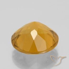 Citrino Arancio Dorato Profondo naturale da 8.08 ct, Taglio rotondo, VVS-VS