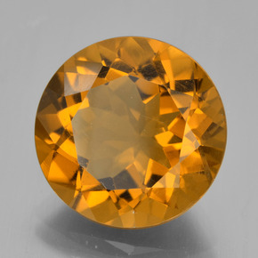 Citrino naturale dorato da 8,14 ct, taglio rotondo, VS