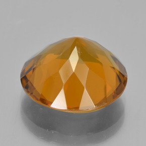 Citrino naturale dorato da 8,14 ct, taglio rotondo, VS