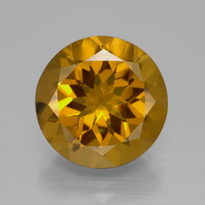 Citrino naturale dorato da 8,56 ct, taglio rotondo, VS