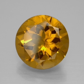 Citrino naturale dorato da 8,56 ct, taglio rotondo, VS