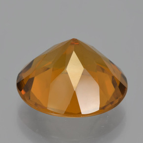 Citrino naturale arancione da 7,75 ct, taglio rotondo, VVS-VS