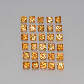 Citrino naturale giallo da 3,57 ct, quadrato, VVS-VS