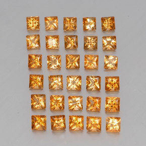 Citrino naturale giallo da 3,57 ct, quadrato, VVS-VS