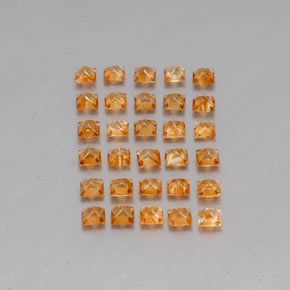 Citrino naturale giallo da 3,57 ct, quadrato, VVS-VS