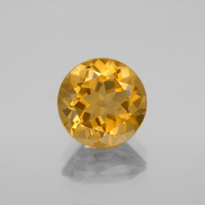 Citrino naturale giallo da 2,40 ct, taglio rotondo, VVS-VS