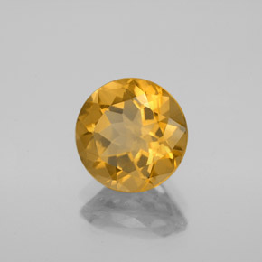 Citrino naturale giallo da 2,40 ct, taglio rotondo, VVS-VS