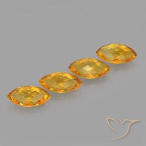 Gemme di Citrino Arancio intenso-OroG naturale da 4.43 ct, Taglio marquise, VVS-VS