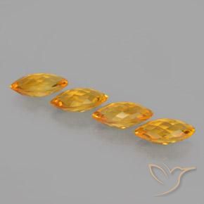 Gemme di Citrino Arancio intenso-OroG naturale da 4.43 ct, Taglio marquise, VVS-VS